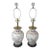Pair of Chinoiserie Porcelain Ginger Jar Table Lamps With Cranes and Prunus, Pink For Sale