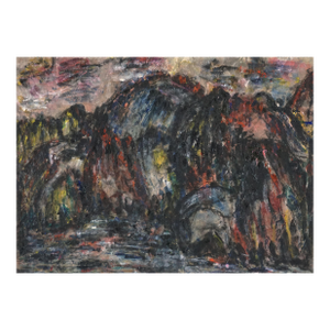 Mid Century Abstract Expressionist Painting -- Half Dome From Yosemite Valley by Honora Berg