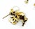 Chanel Chanel Vintage Pearl Gold Plated CC Fuchsia Crystal Piercing Earrings, Pair For Sale - Image 4 of 4
