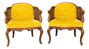 Drexel Heritage French Provincial Barrel Chairs