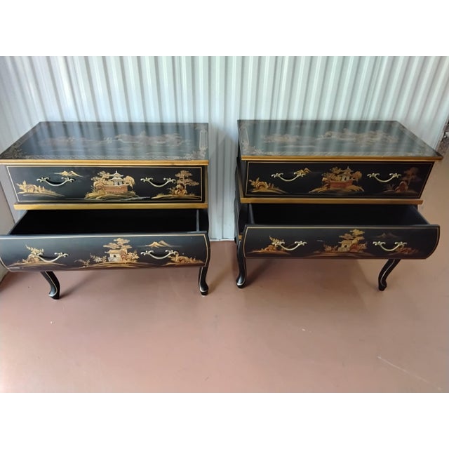 1980s Chinoiserie Bachelor Chests, A Pair For Sale In Naples, FL - Image 6 of 6