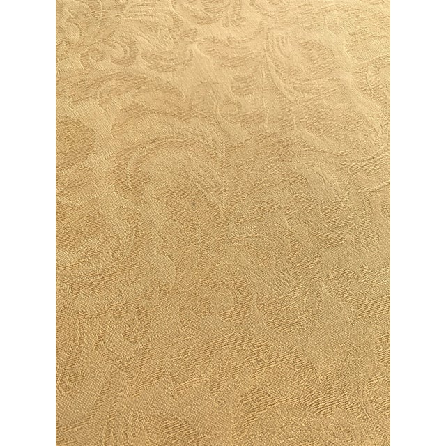 Vintage Damask Golden Mustard UpholsteryFabric- 9.25 Yards For Sale