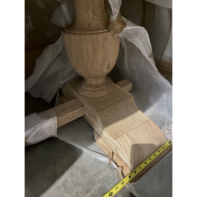 French Solid-Plank Oak Weathered Farmhouse/Monastery Table For Sale - Image 13 of 13