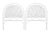 Wood White Twin Bamboo and Rattan Headboards, a Pair For Sale - Image 7 of 7