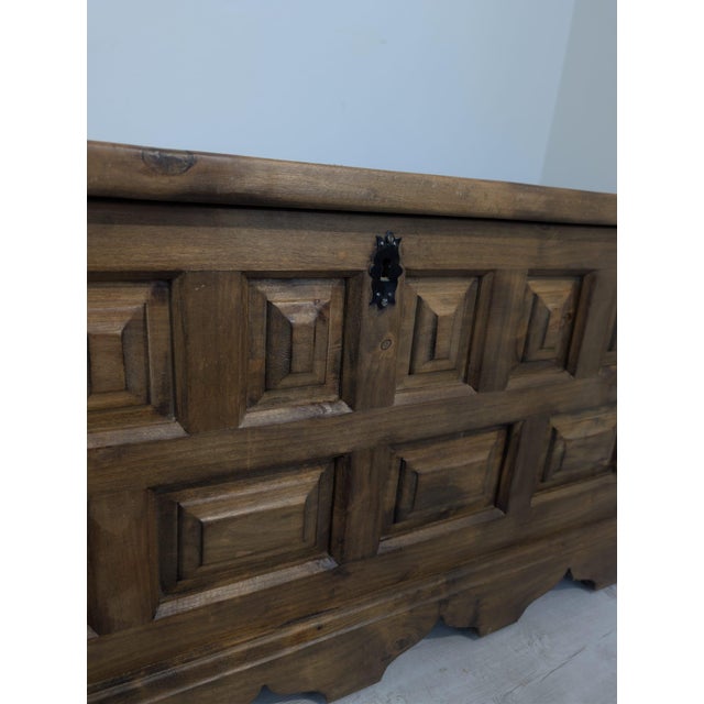 Large Vintage Baroque Chest in Wood, 1920s For Sale - Image 9 of 18