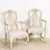 Late 19th Century Antique Pair of Gray Painted Swedish Arm Chairs For Sale - Image 12 of 12