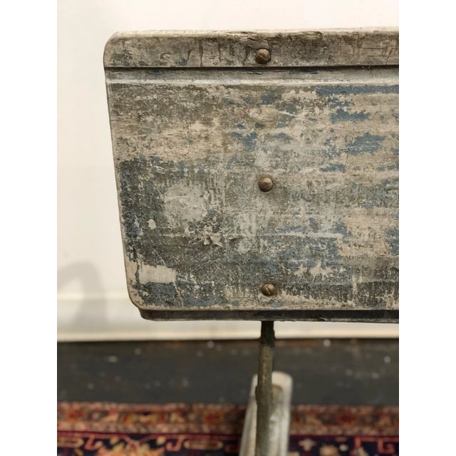 Blue Early 20th Century Vintage American Benches- A Pair For Sale - Image 8 of 13