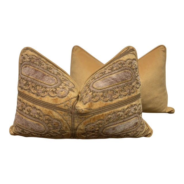 Vintage Re-Designed and Hand-Engineered Pillow Covers - a Pair For Sale