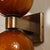 Modernist Hand-Blown Murano Smoked Tortoise Glass Double Sphere & Bronze Sconces For Sale - Image 10 of 12