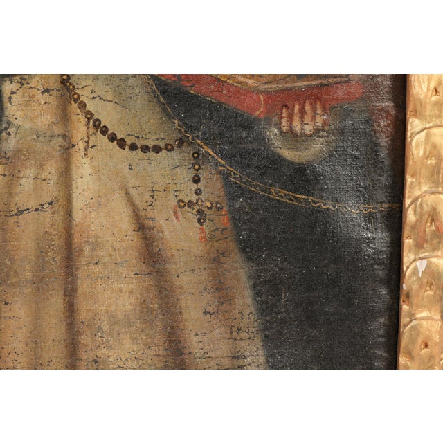 Black San Augustine, Oil on Canvas, 19th Century For Sale - Image 8 of 17