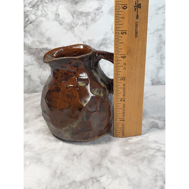 1940s Rustic Turkish Pottery Small Jug/Creamer For Sale - Image 15 of 15