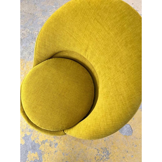 Iconic Cone Chair designed by Verner Panton, expertly reupholstered and re-padded. The chair is presented in a striking...
