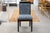 Late 20th Century Barbara Barry for Baker Set of 10 Lacquered Black & White Fabric Dining Chairs For Sale - Image 5 of 11
