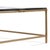 2020s Modern Square Cocktail Table in Aged Brass and Cast Glass For Sale - Image 5 of 12