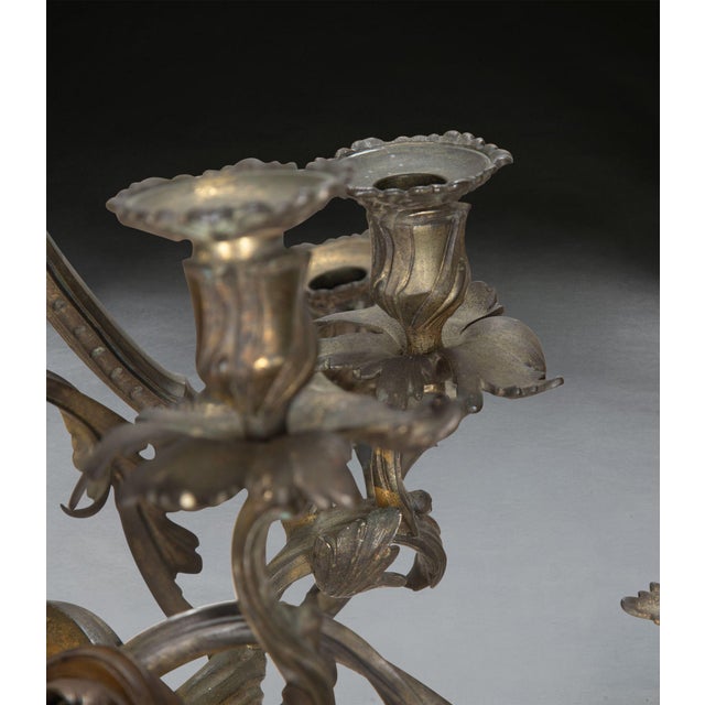 Bronze 16-Light Chandelier, 1880 For Sale - Image 6 of 8