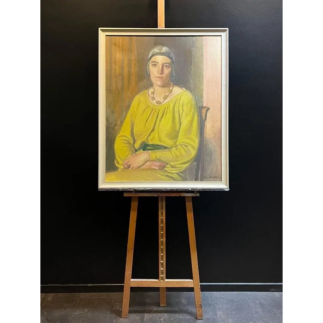Armand Cacheux, Mme. Cacheux 4, Oil on Canvas For Sale - Image 8 of 12