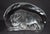 Vintage (1960's) Paperweight/Figure of a Bison/Buffalo with Frosted Details. Clear Background. The Measurements: 6.5"W x...