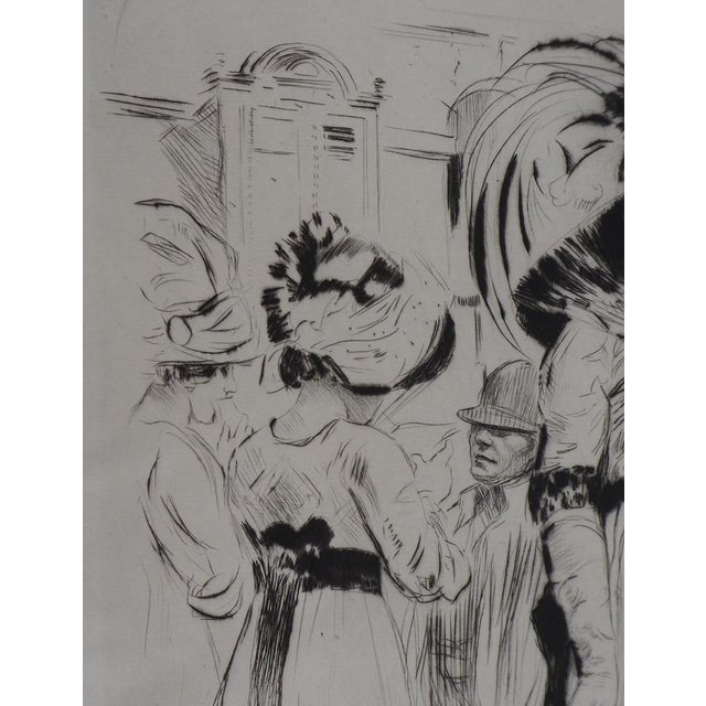 Alméry Lobel-Riche Elegant woman Original etching Signed in pencil on bottom left Signed in the plate On ancient Japanese...