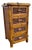Vintage Bamboo and Rattan 4-Drawer Occasional Nightstand For Sale