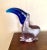 Figurative Purple and Cobalt Blue Mouth Blown Art Glass Pelican Figurine For Sale - Image 3 of 6
