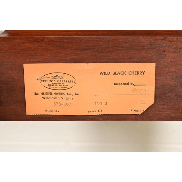 Henkel Harris Queen Anne Solid Cherry Wood Dining Chairs, Set of Four For Sale - Image 13 of 14