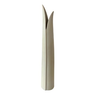 Vase in White Stoneware by Stig Lindberg for Gustavsberg, 1956 For Sale