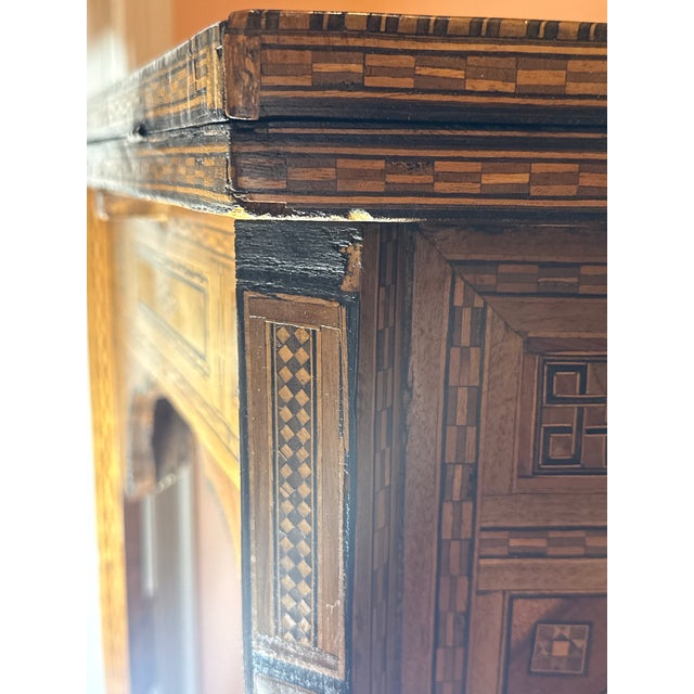 Antique 19th Century Syrian Damascus Inlaid Folding Table With Mother-of-Pearl For Sale - Image 10 of 12