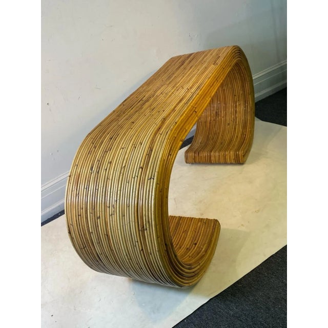 Gabriella Crespi 1970s Modern Split Bamboo Console in the Manner of Gabriella Crespi For Sale - Image 4 of 10