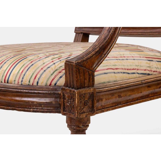 Louis XVI Walnut Chairs, France, 18th Century, Set of 2 For Sale - Image 3 of 6