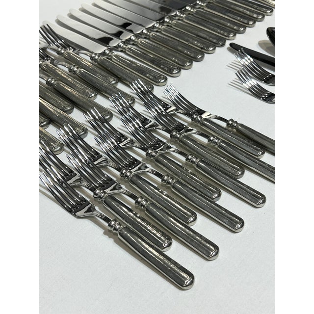 Williams-Sonoma William-Sonoma Alton Pewter Flatware Set - 60 Pieces For Sale - Image 4 of 4