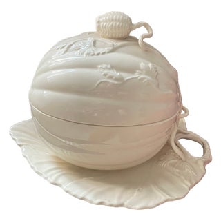 English Creamware Melon Tureen For Sale