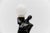 Ceramic Art Deco Waiter Table Lamp with a Milk Glass Ball Shade, Italy, 1960s For Sale - Image 6 of 10