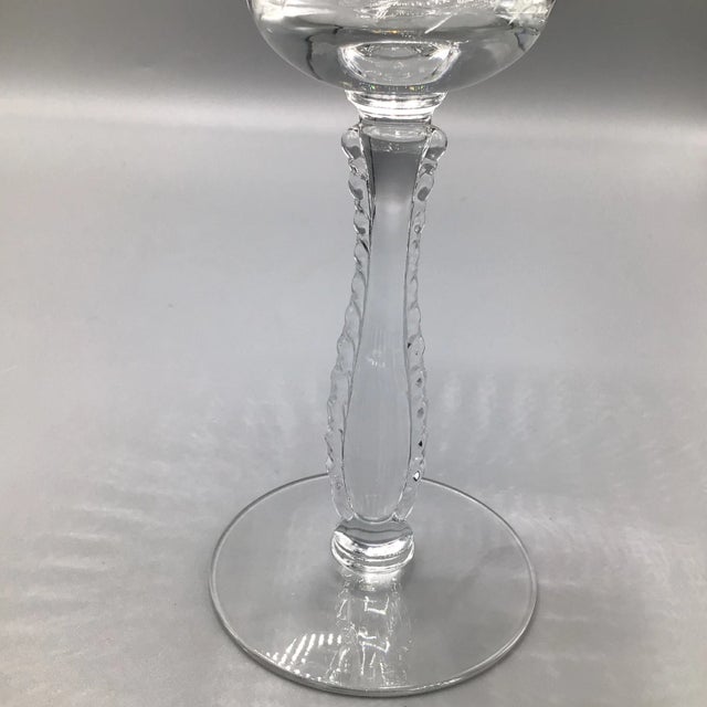 Etched Fostoria Heather Crystal Water Goblets-Set of 6 For Sale - Image 10 of 13
