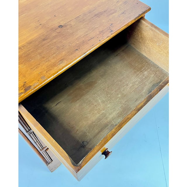 19th Century Antique Pine Three-Drawer Chest For Sale - Image 9 of 17