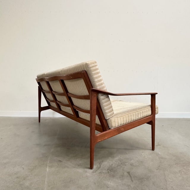 Vintage Scandinavian Sofa in Teak and Fabric, 1960s For Sale - Image 6 of 13
