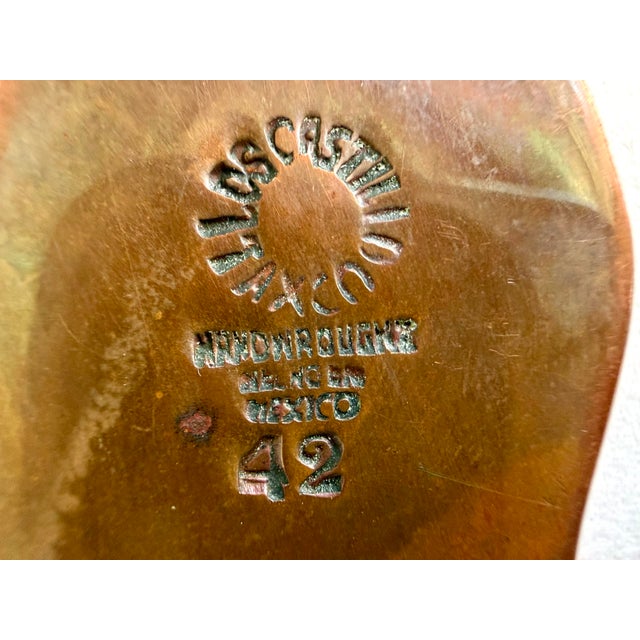 Metal 1950s Los Castillo Taxco Copper & Silverplated Metal Bird Divided Dish For Sale - Image 7 of 7