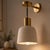 Brass Handmade Brass Wall Sconce With White Shade | Mid-Century Modern Hallway Lighting For Sale - Image 8 of 13