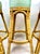 Traditional 1960s Set of 4 Mid Century Cal-Asia Rattan Bar Stools With Mint Green Upholstered Seats For Sale - Image 3 of 8