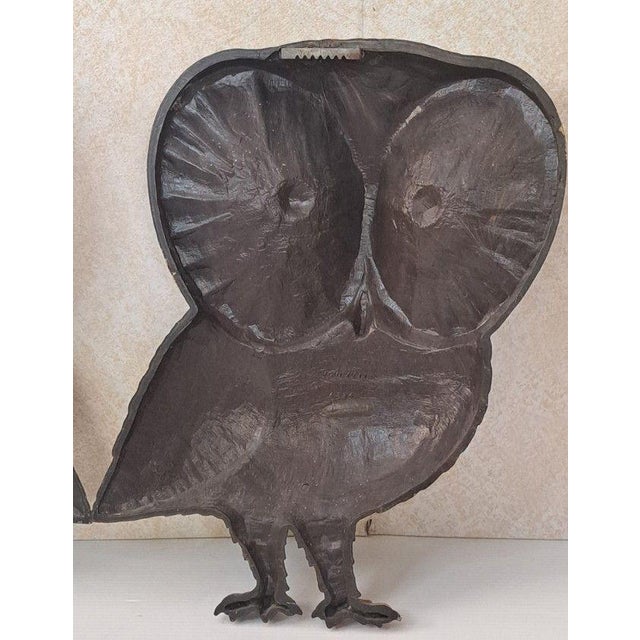 Plastic Pair of 1967 Burwood Mid-Century Owl Wall Art For Sale - Image 7 of 12