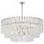Julie Neill for Visual Comfort Signature Lorelei X-Large Chandelier in Polished Nickel with Clear Glass For Sale