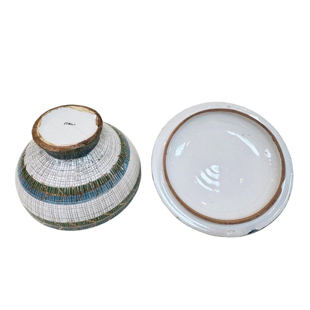 Mid 20th Century Midcentury Italian Sgraffito Pottery Bowl For Sale - Image 5 of 5