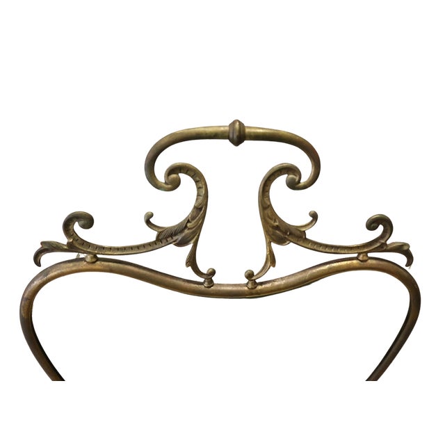 Antique French Rococo Gilt Brass Beveled Table Mirror & Fireplace Screen, C. 1890 For Sale In Raleigh - Image 6 of 7