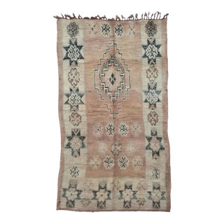 Soft Blush Moroccan Rug - 9.7 X 5.3 Ft For Sale