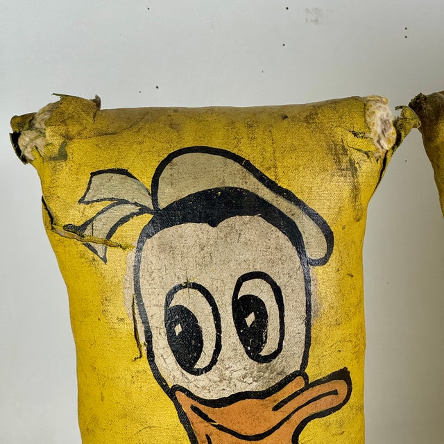 Set of 3 Vintage Carnival Knock Downs Featuring Hooey, Dewey, & Lewey, Donald Duck Folk Art Americana For Sale - Image 4 of 11