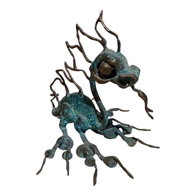 Patinated Sculpture Art Bronze Dragon For Sale