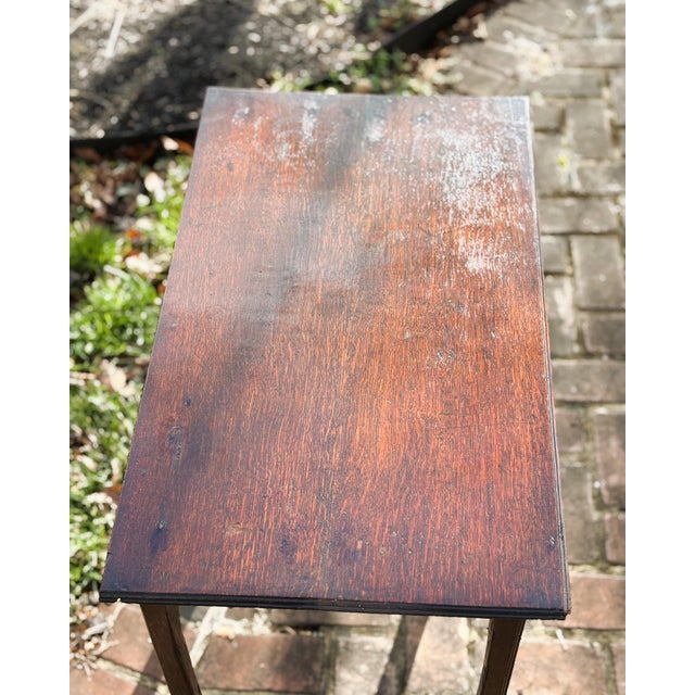 Traditional 19th Century George III Oak Lowboy Table For Sale - Image 3 of 7