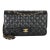 Black Quilted Lambskin Medium Classic Double Flap Bag For Sale