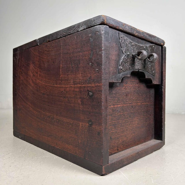 Antique Wooden Zenibako Temple Offering Box, 1890s For Sale - Image 4 of 16