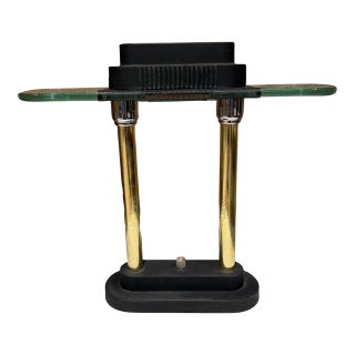 1980s Postmodern Banker's Lamp Robert Sonneman for George Kovacs For Sale