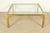 Mid-Century Modern Mastercraft Hollywood Regency Greek Key Brass and Glass Cocktail Table, 1970s For Sale - Image 3 of 10